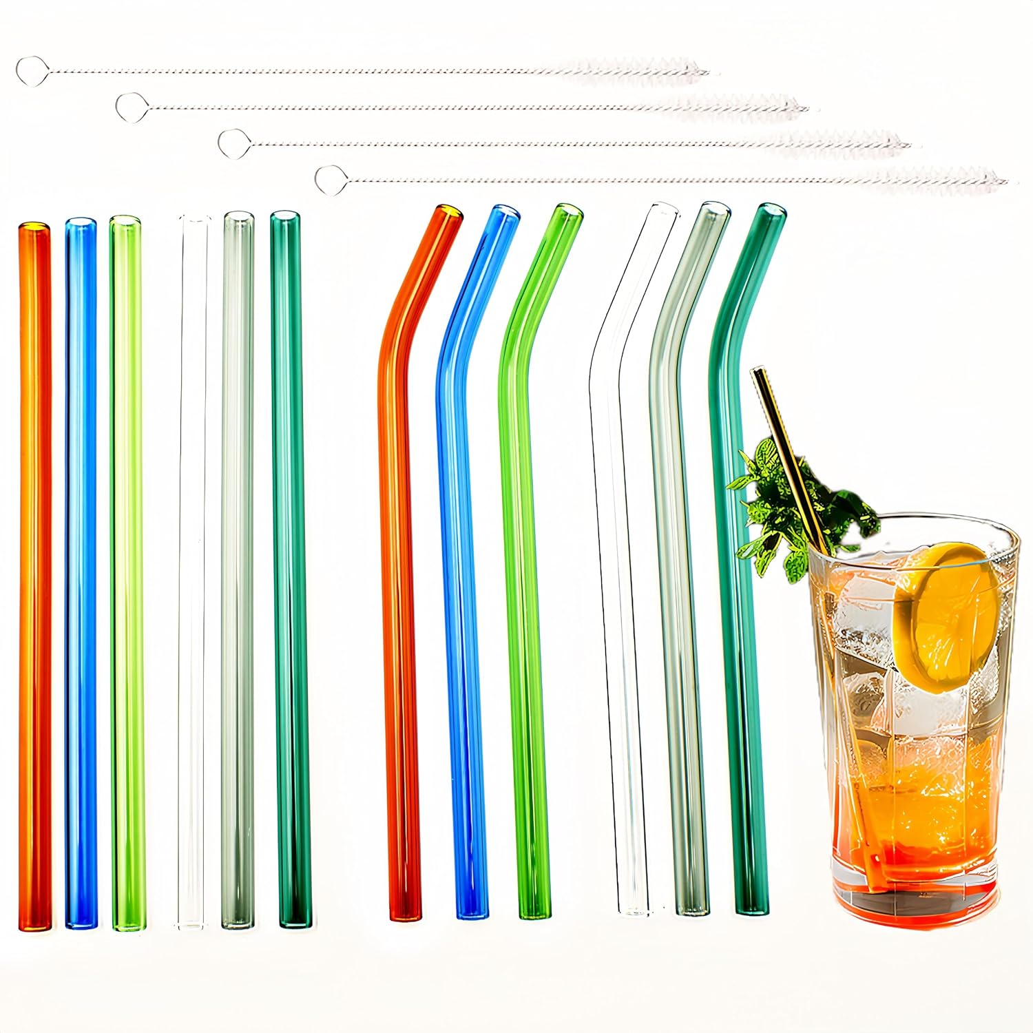 Reusable Glass Straws 