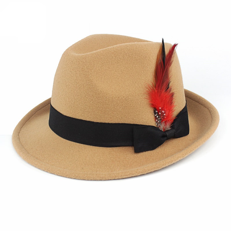 Classic Fedora Felt Feathers Hats